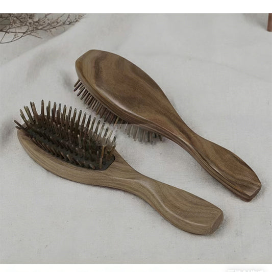 [vendor] Natural Green Sandalwood Massage Comb, Hair Comb, Wooden