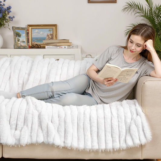 [vendor] Soft Throw Blanket 50 X 60 Inches 1270 X 1524 Mm Faux