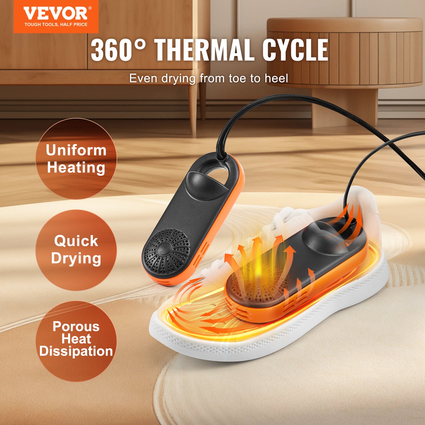 [vendor] VEVOR Boot Dryer Shoe Dryer, Portable Footwear Dryers