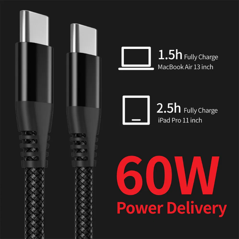 [vendor] Braided USB C Type-C Fast Charging Data SYNC Charger