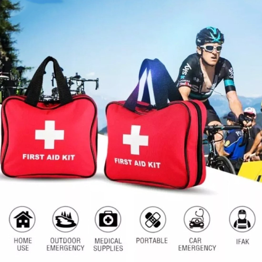 [vendor] 391 PIECE FIRST AID KIT BAG MEDICAL EMERGENCY KIT.