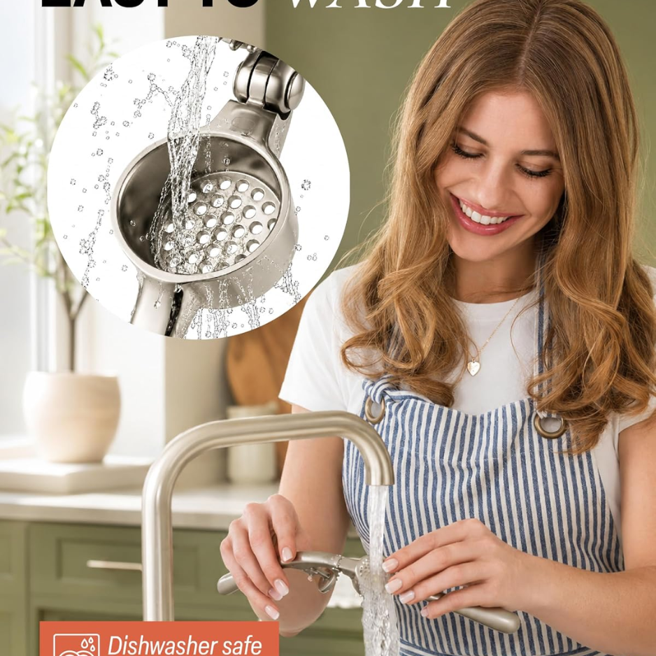 [vendor] Premium Rust-Proof Garlic Press Set - Easy-Squeeze