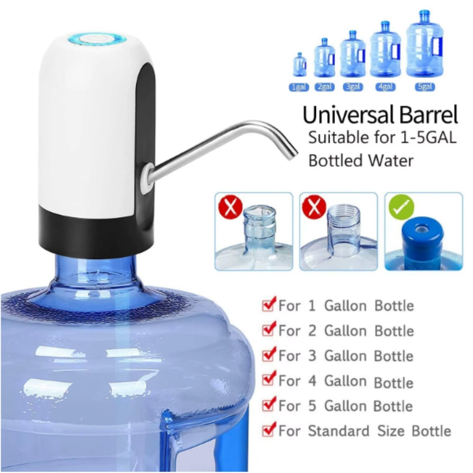 [vendor] Electric Water Bottle USB Rechargeable Automatic