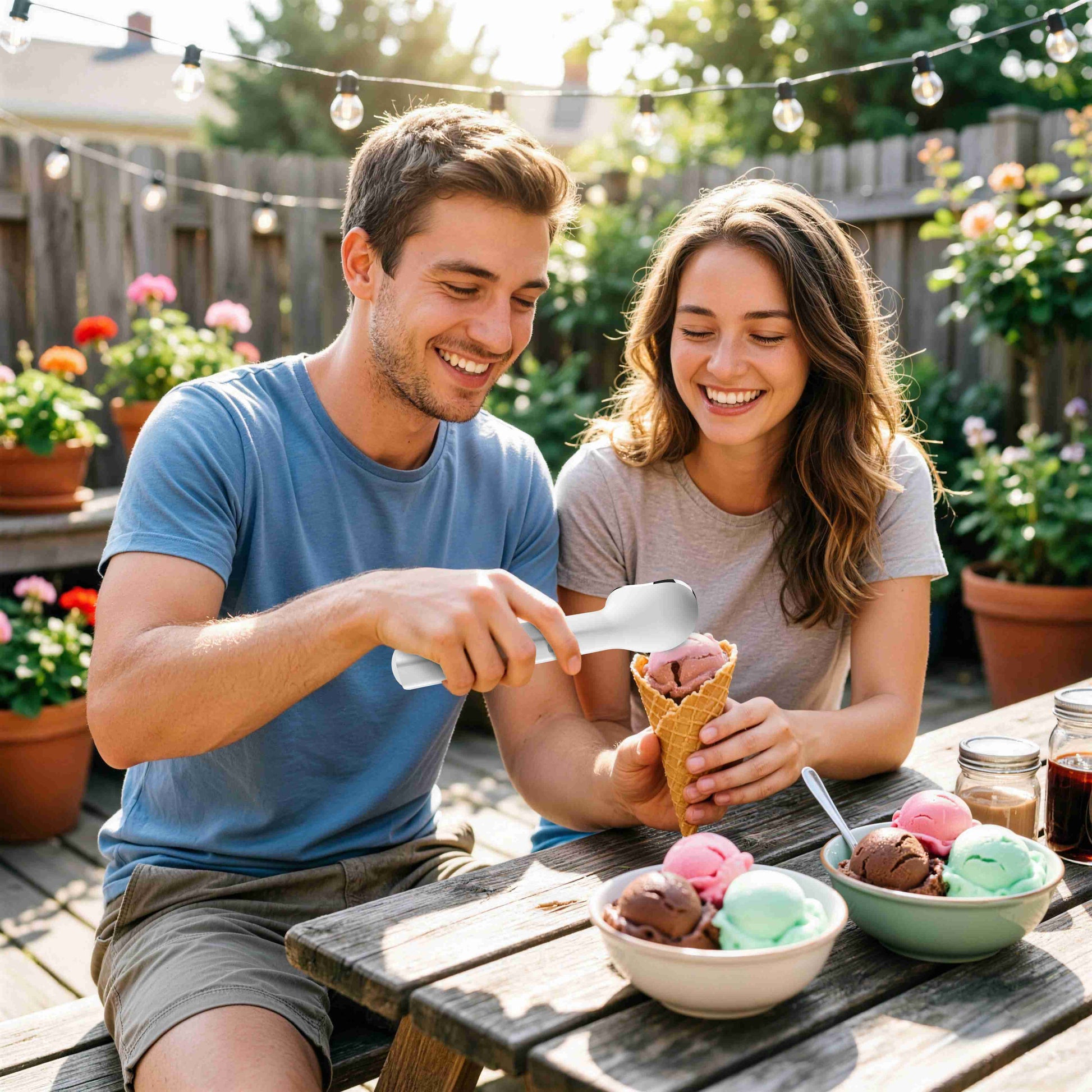 [vendor] 1Set Heated Ice Cream Scoop Rechargeable Electric Ice