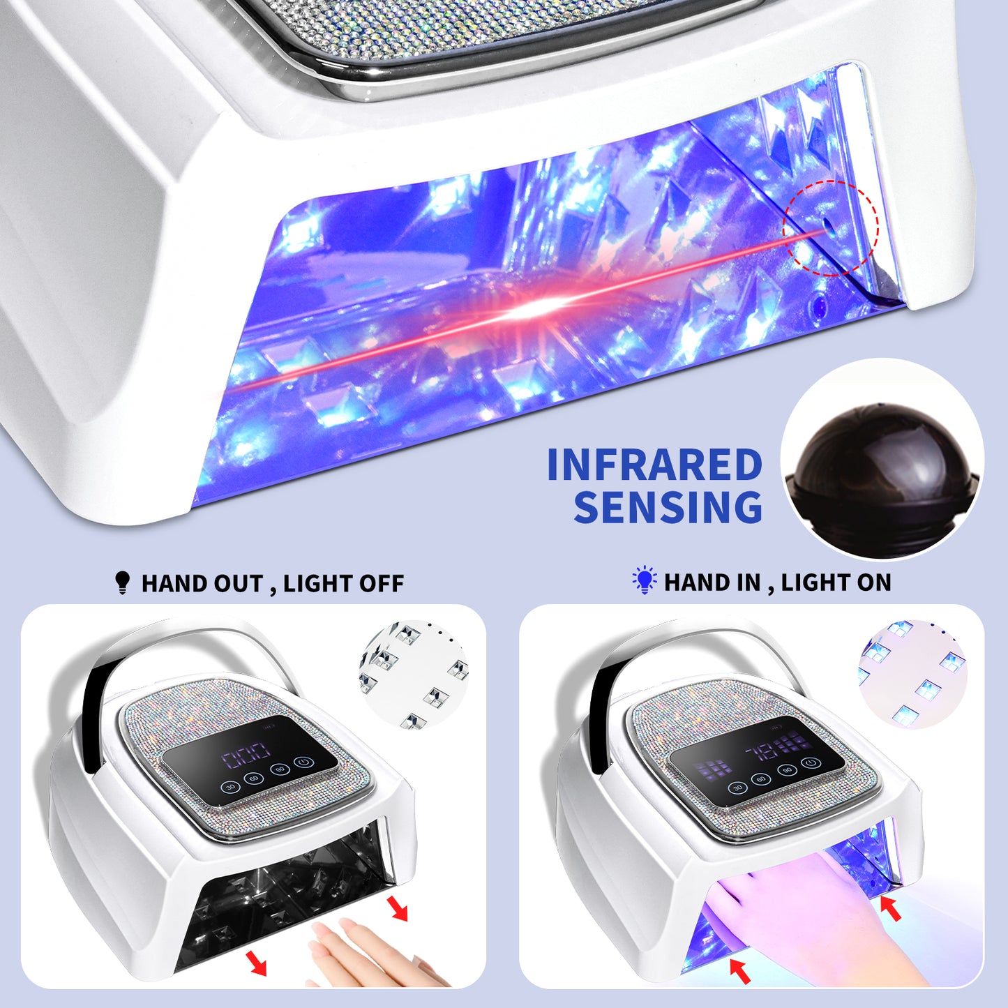 [vendor] Rechargeable UV LED Nail Lamp, Cordless Nail Lamp For