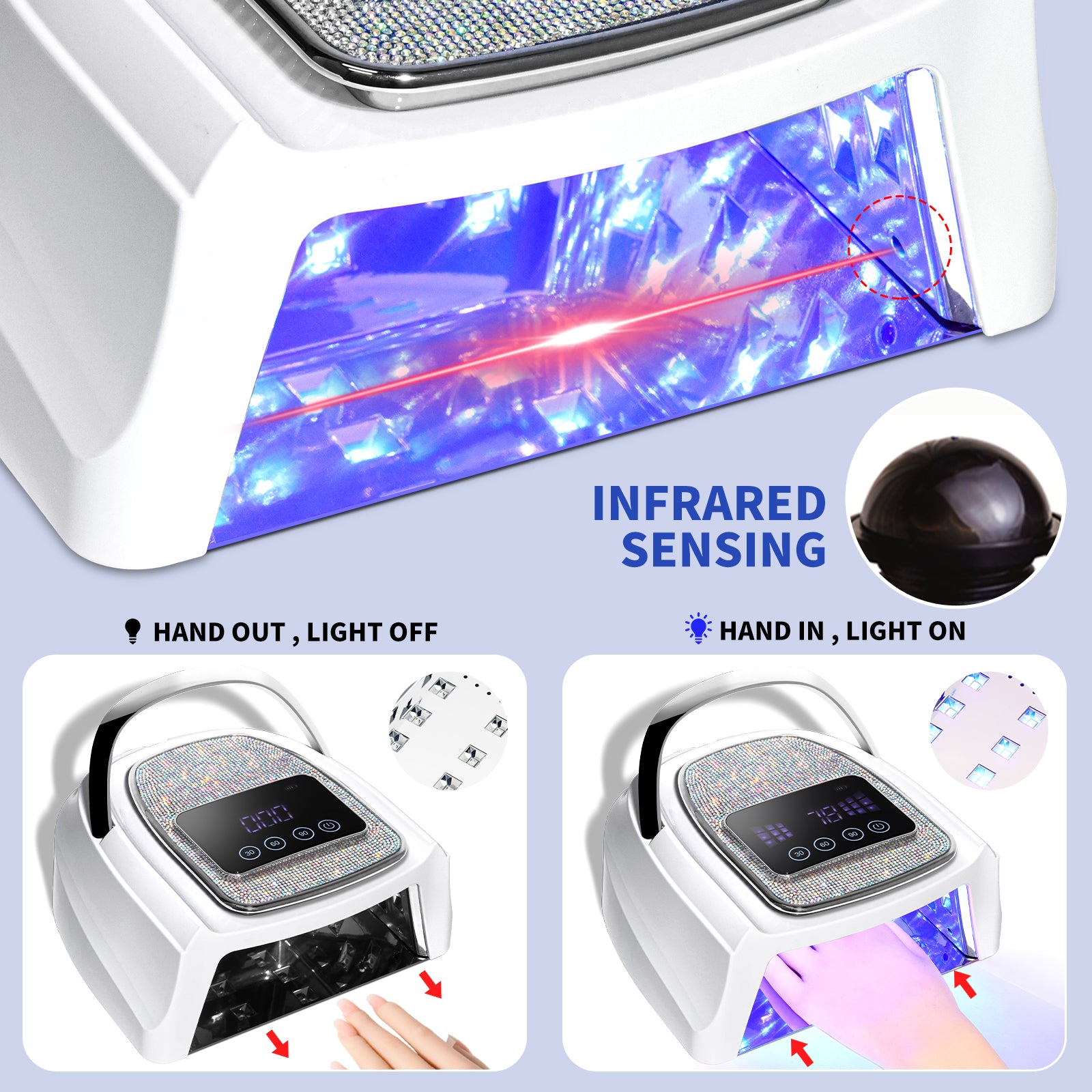 [vendor] Rechargeable UV LED Nail Lamp, Cordless Nail Lamp For