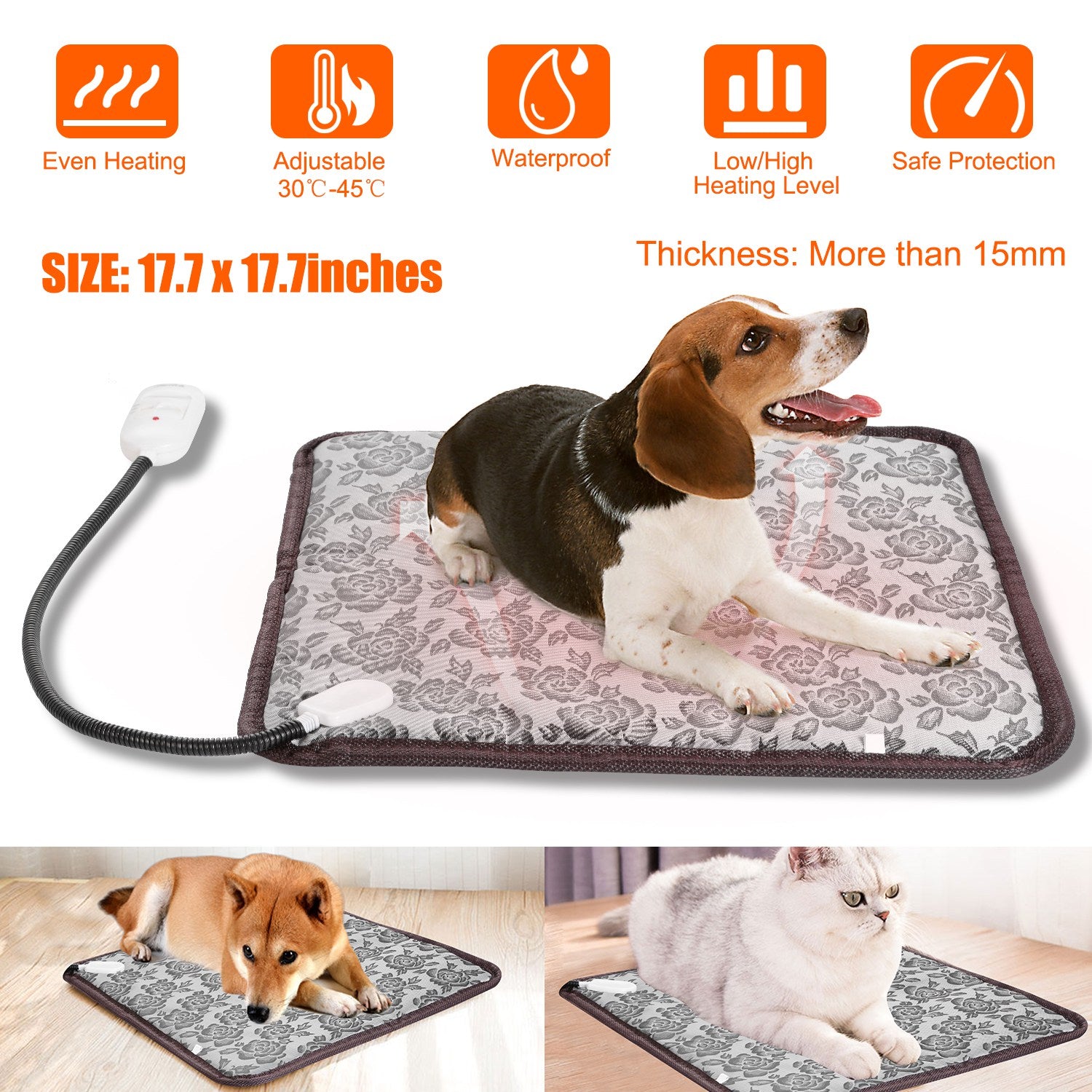 [vendor] 1Pc Pet Heating Pad Dog Cat Electric Heating Mat Waterproof