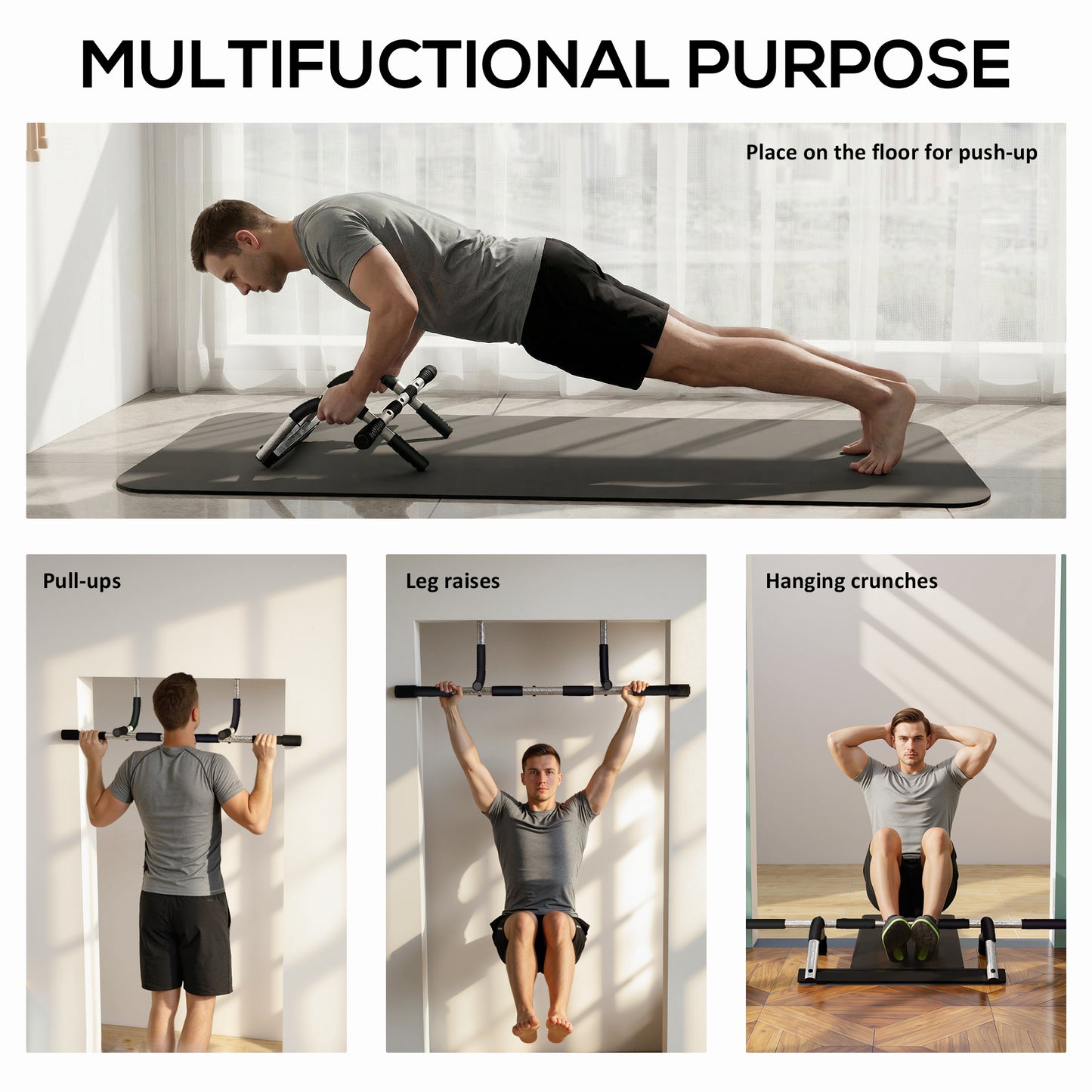 [vendor] Pull Up Bar Doorway, Door Frame Chin Up Bar Push Up Bar