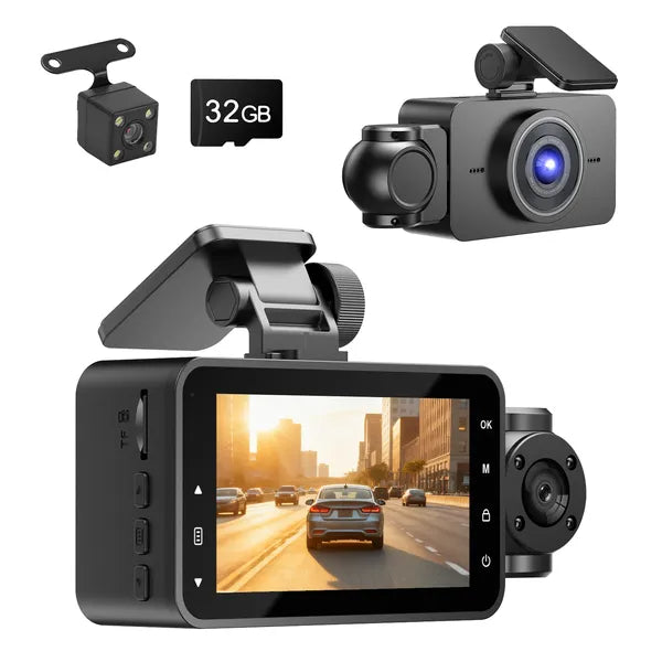 [vendor] WiFi FHD 1080P 3 Channel Car Dash Cam Front Rear Inside