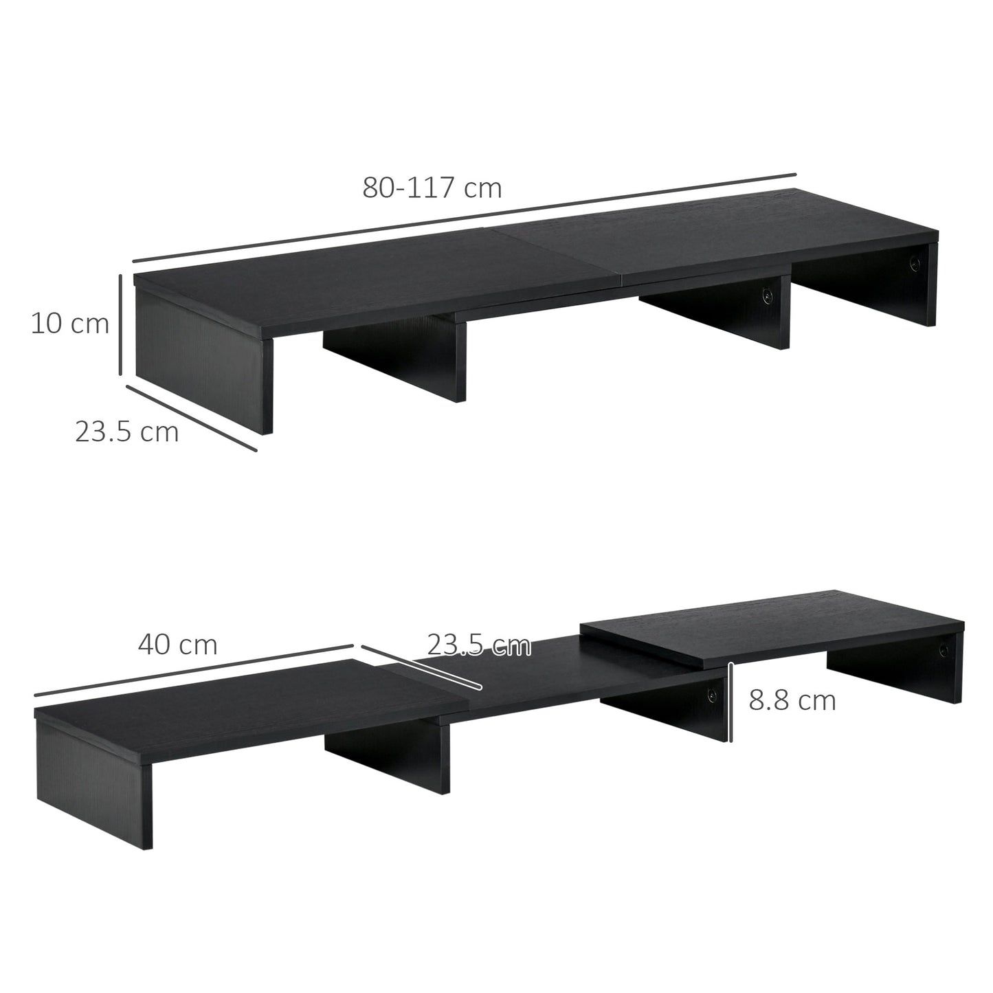 [vendor] Vinsetto Dual Monitor Stand Riser With Adjustable Length