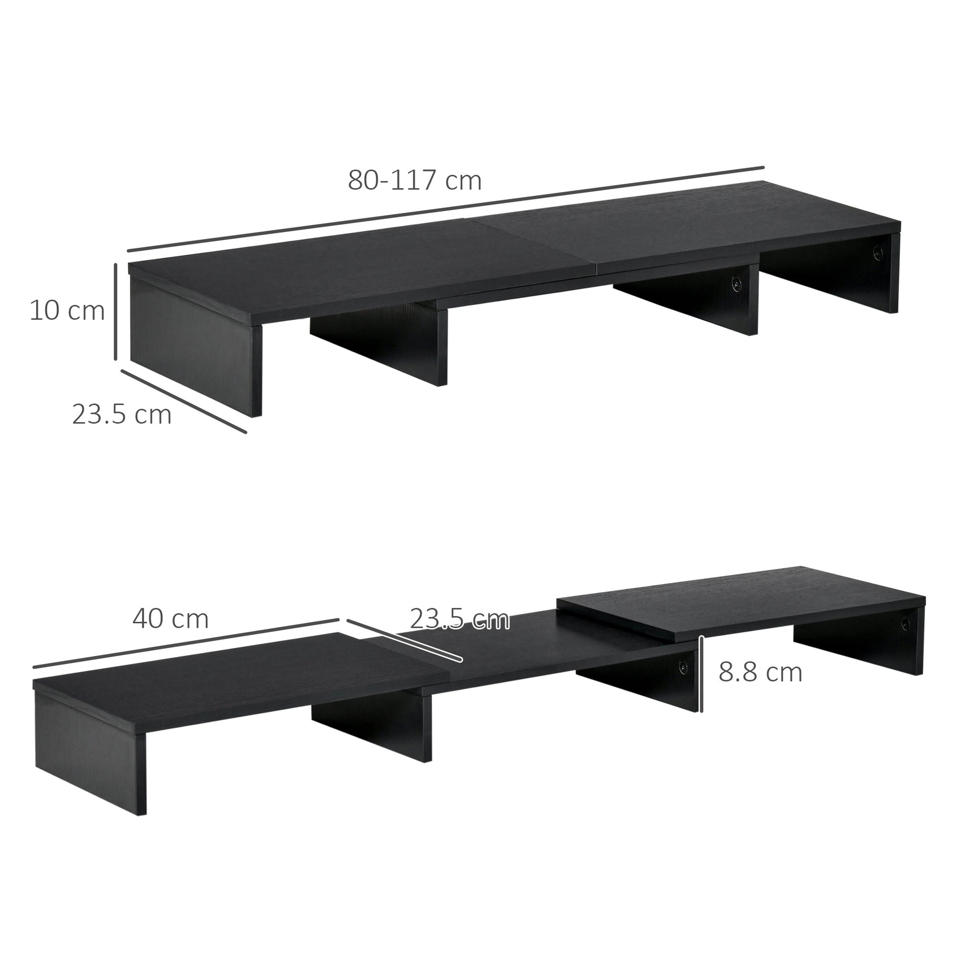 [vendor] Vinsetto Dual Monitor Stand Riser With Adjustable Length