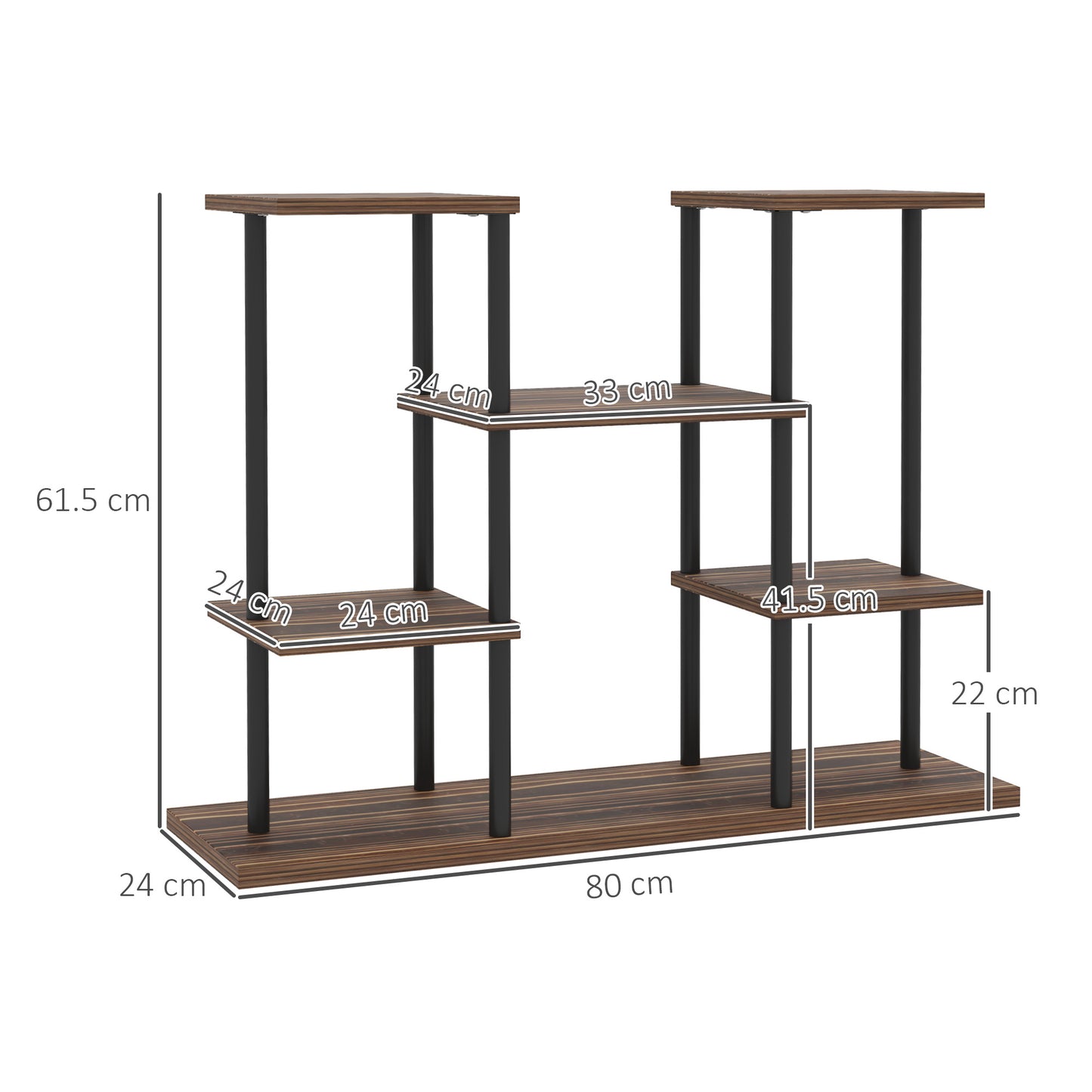 [vendor] Four-Tier Wooden Shelf Plant Stand