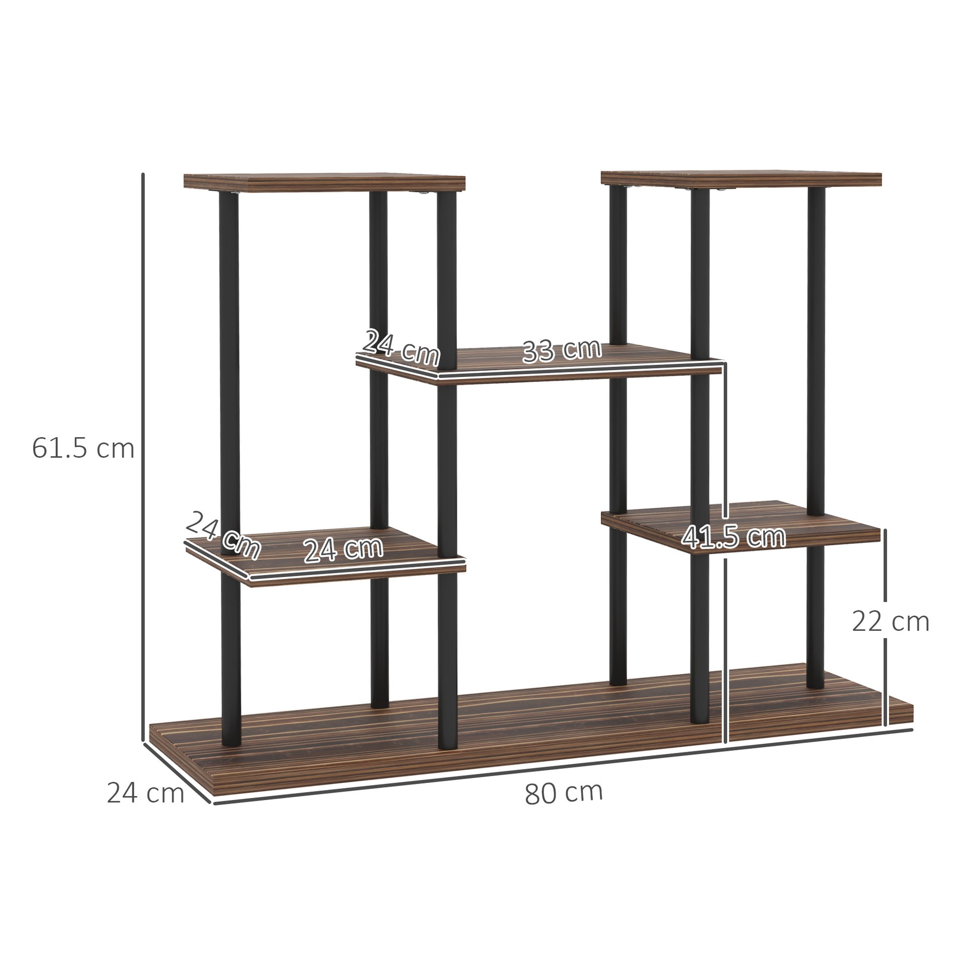 [vendor] Four-Tier Wooden Shelf Plant Stand