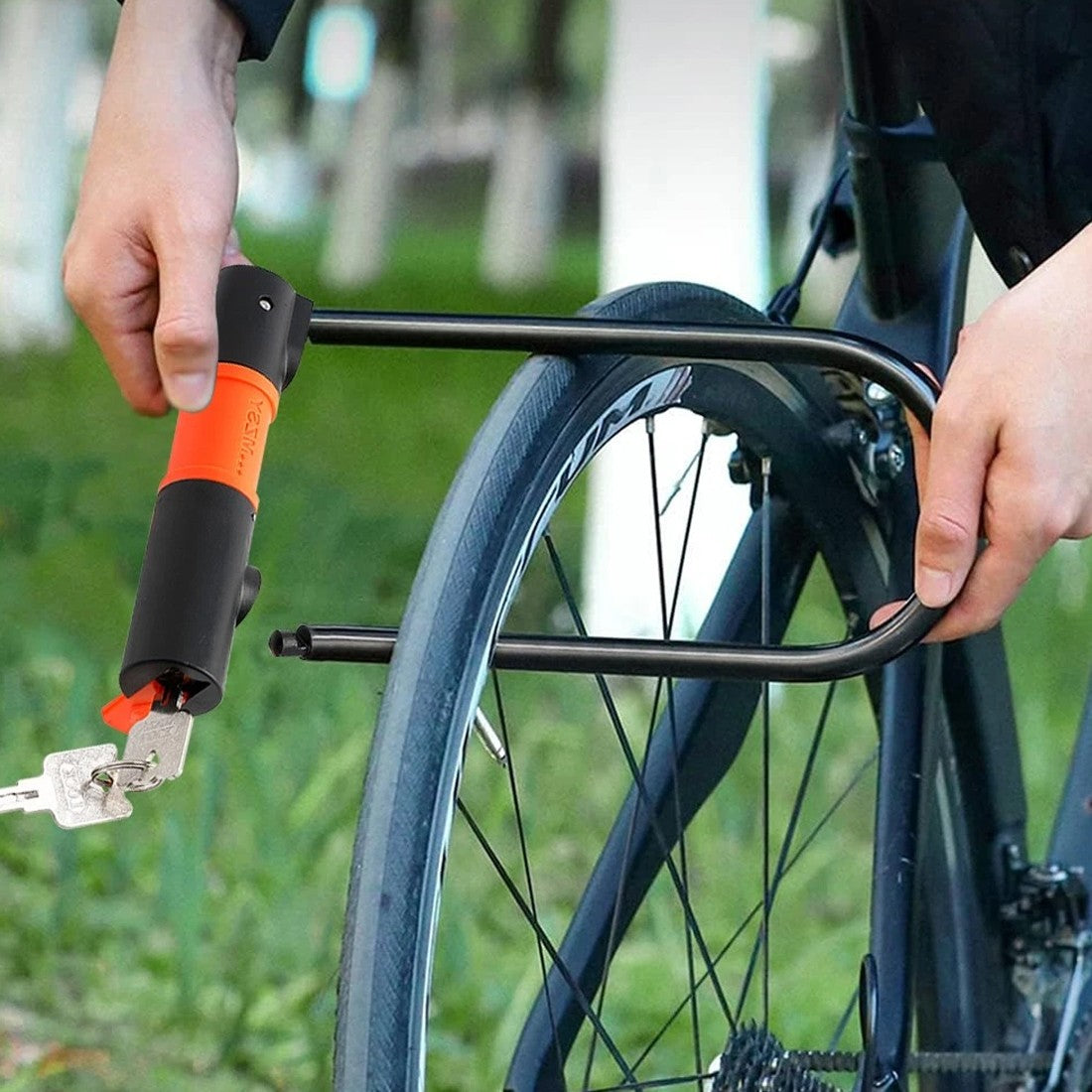 [vendor] U Shaped Bike Lock With Two Keys Heavy Duty Cable With