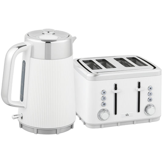 [vendor] Electric Stainless Steel Kettle And Toaster Set, 3000W