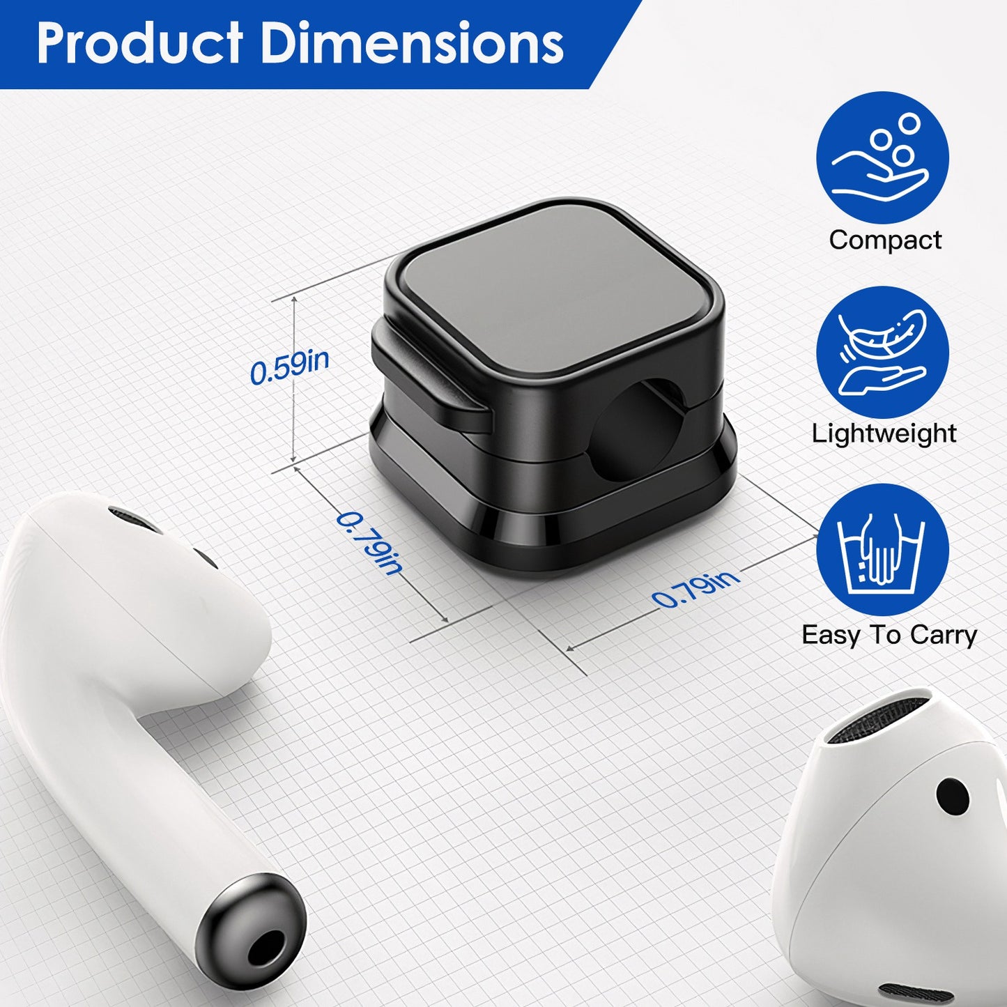 [vendor] 6 Pack Magnetic Cable Clips Magnetic Cord Organizer