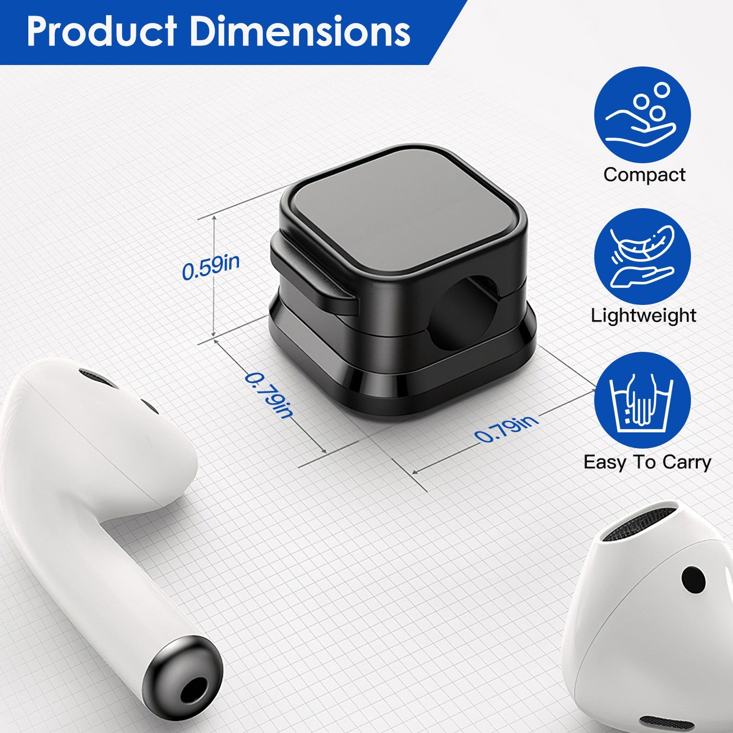 [vendor] 6 Pack Magnetic Cable Clips Magnetic Cord Organizer