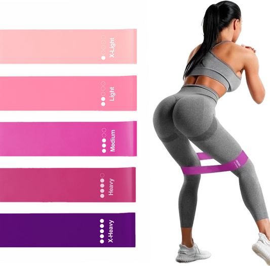 [vendor] Resistance Bands Loop Set Of 5 Exercise Strength Workout
