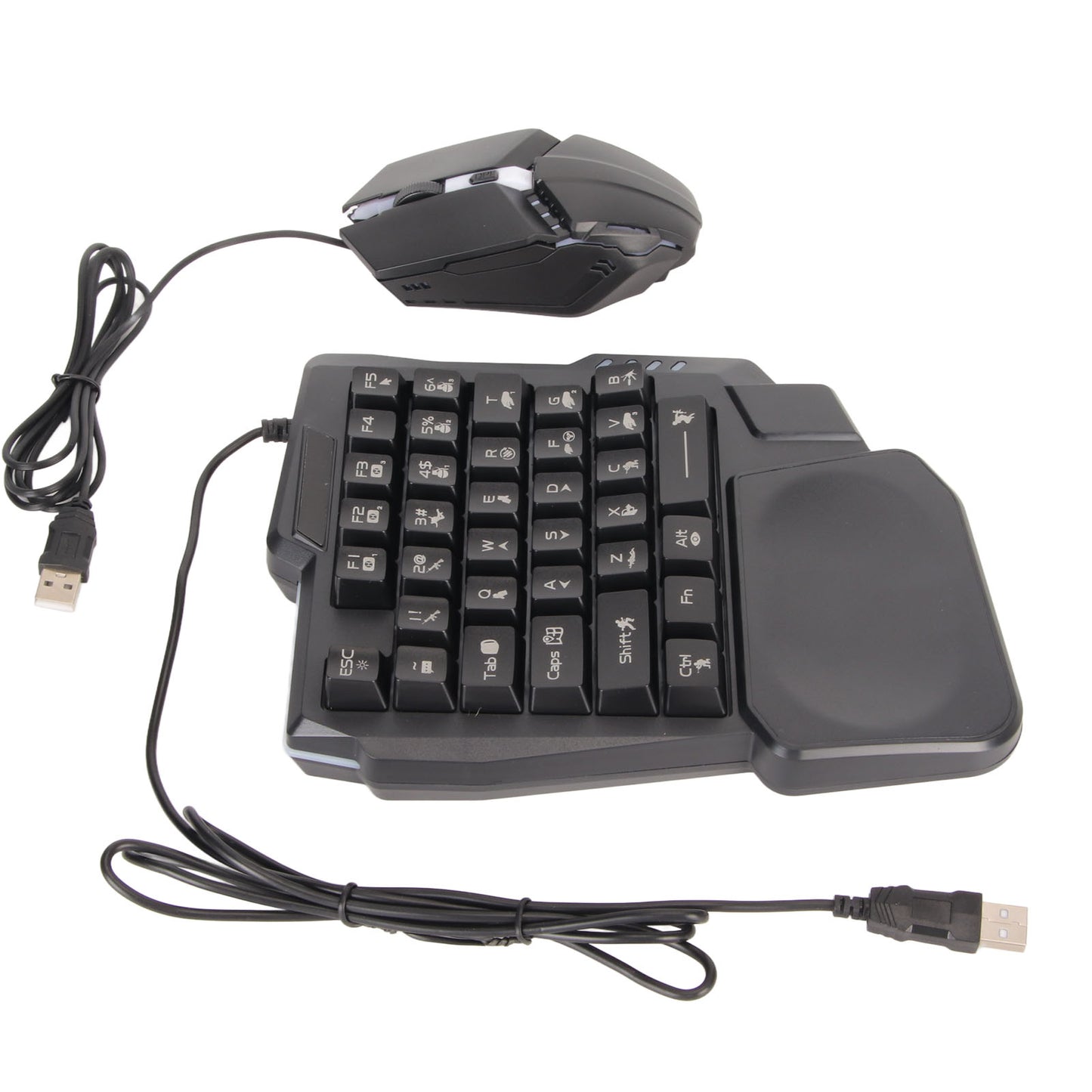 [vendor] Half Hand Gaming Keyboard And Mouse Combo Wired Gaming