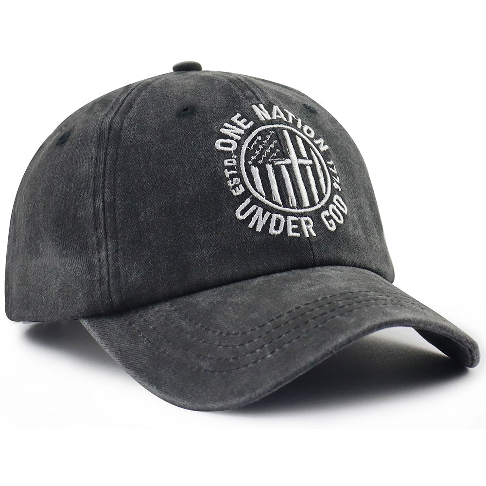 [vendor] One Nation Under God Baseball Cap For Women Men,
