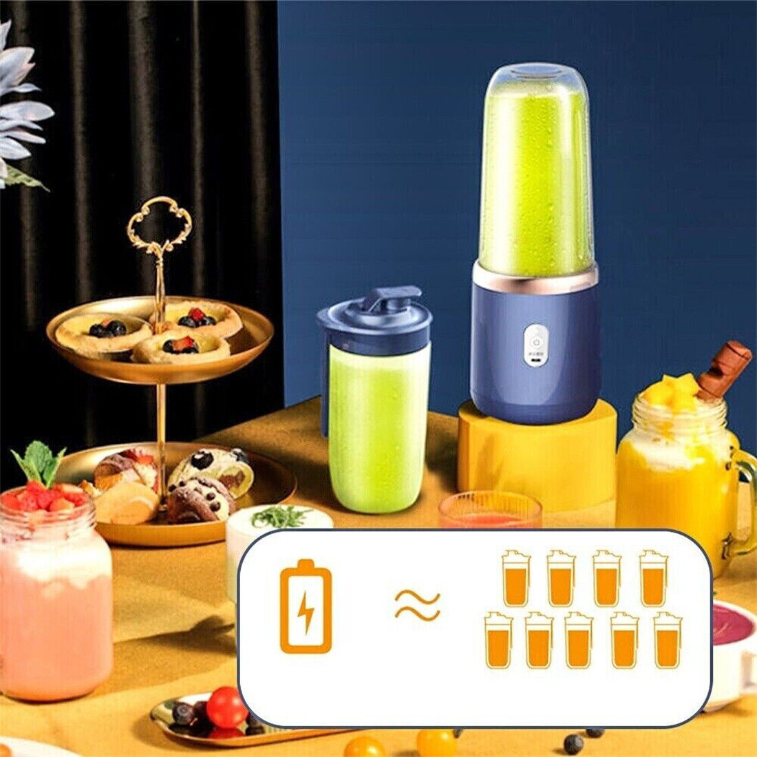 [vendor] Electric Mini Juice Maker Portable Blender Smoothie