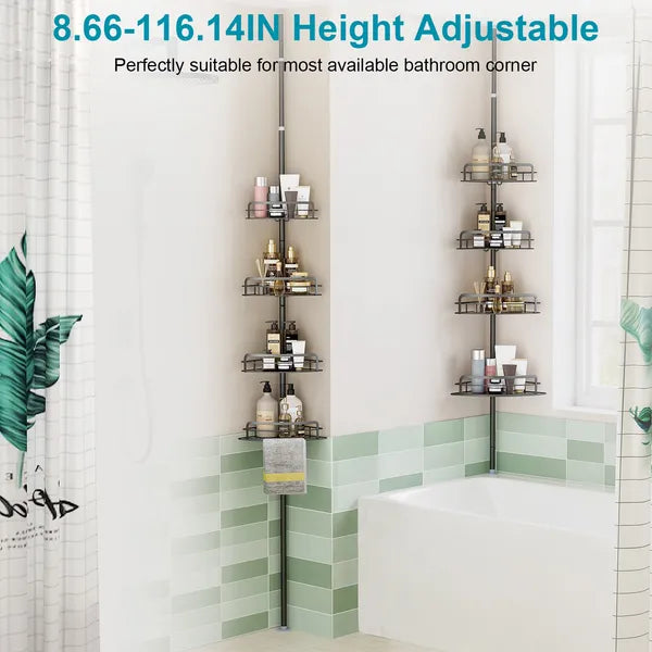 [vendor] Rust-Resistant Corner Shower Caddy For Bathroom 4 Height