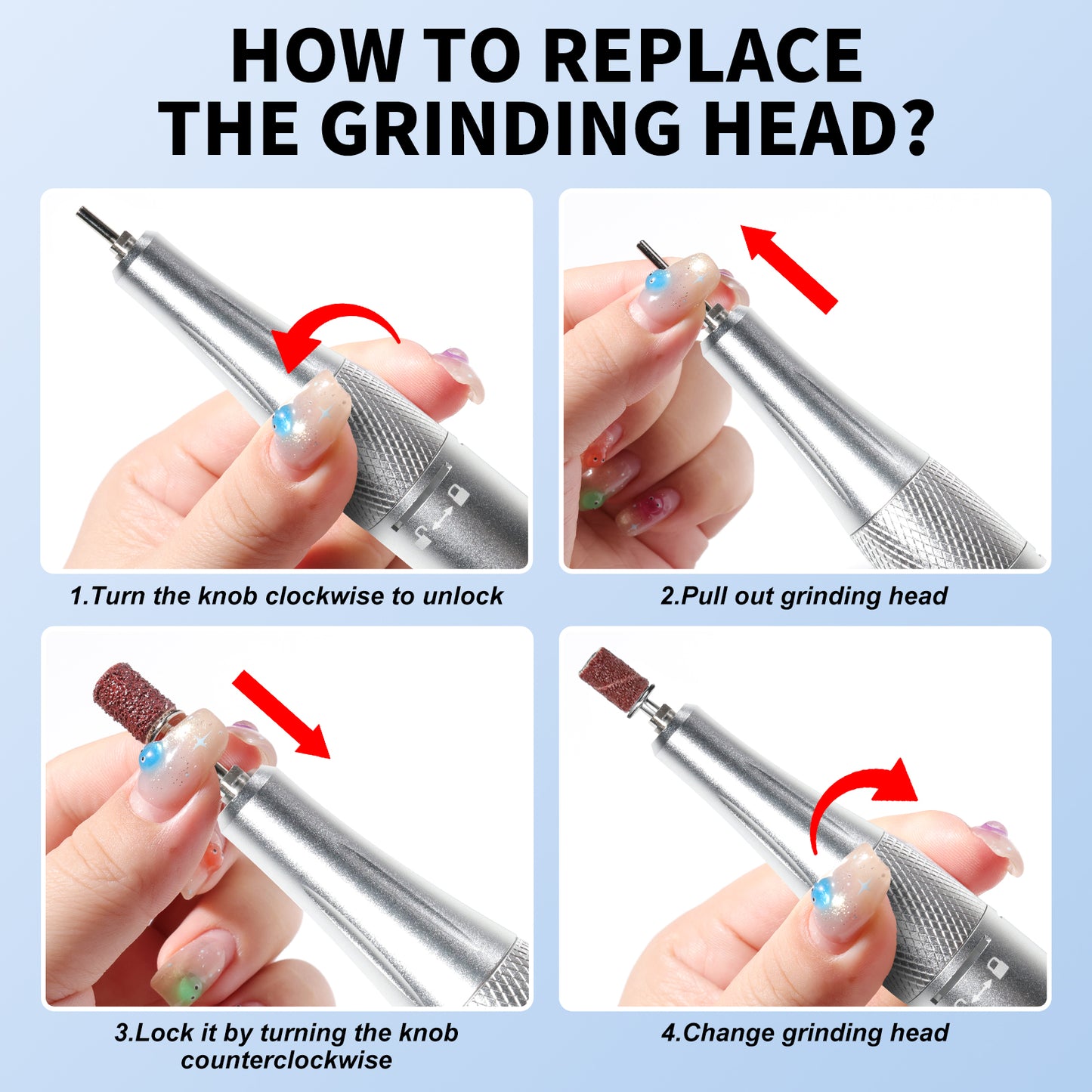 [vendor] 50000RPM Professional Electric Nail File Kit -
