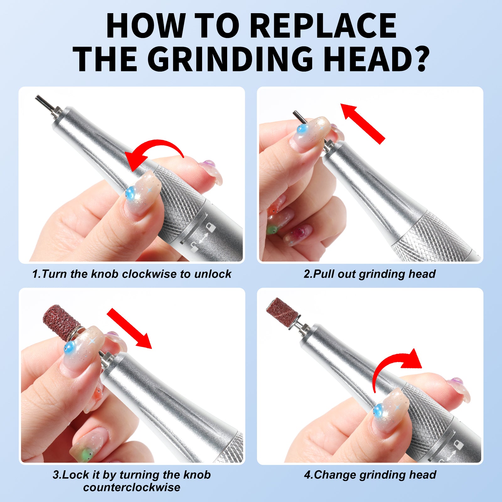 [vendor] 50000RPM Professional Electric Nail File Kit -