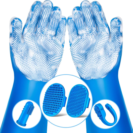 [vendor] 6PCS Grooming Bath Supplies For Dogs, Cats Dog Washing Gloves Dog