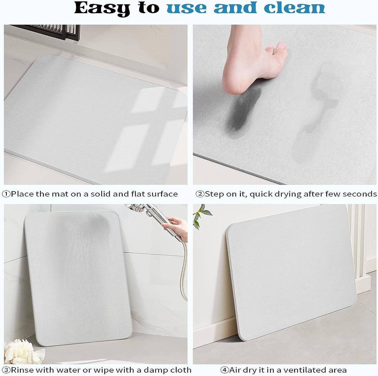 [vendor] Diatomite Stone Bath Mat Absorbent Drying Bathstone