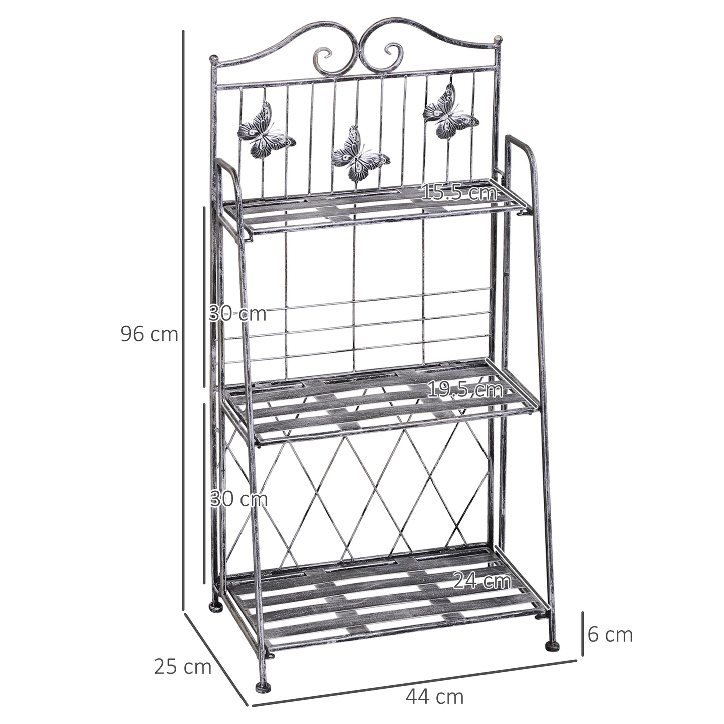 [vendor] 3 Tier Plant Stand Indoor Outdoor, Metal Plant Shelf