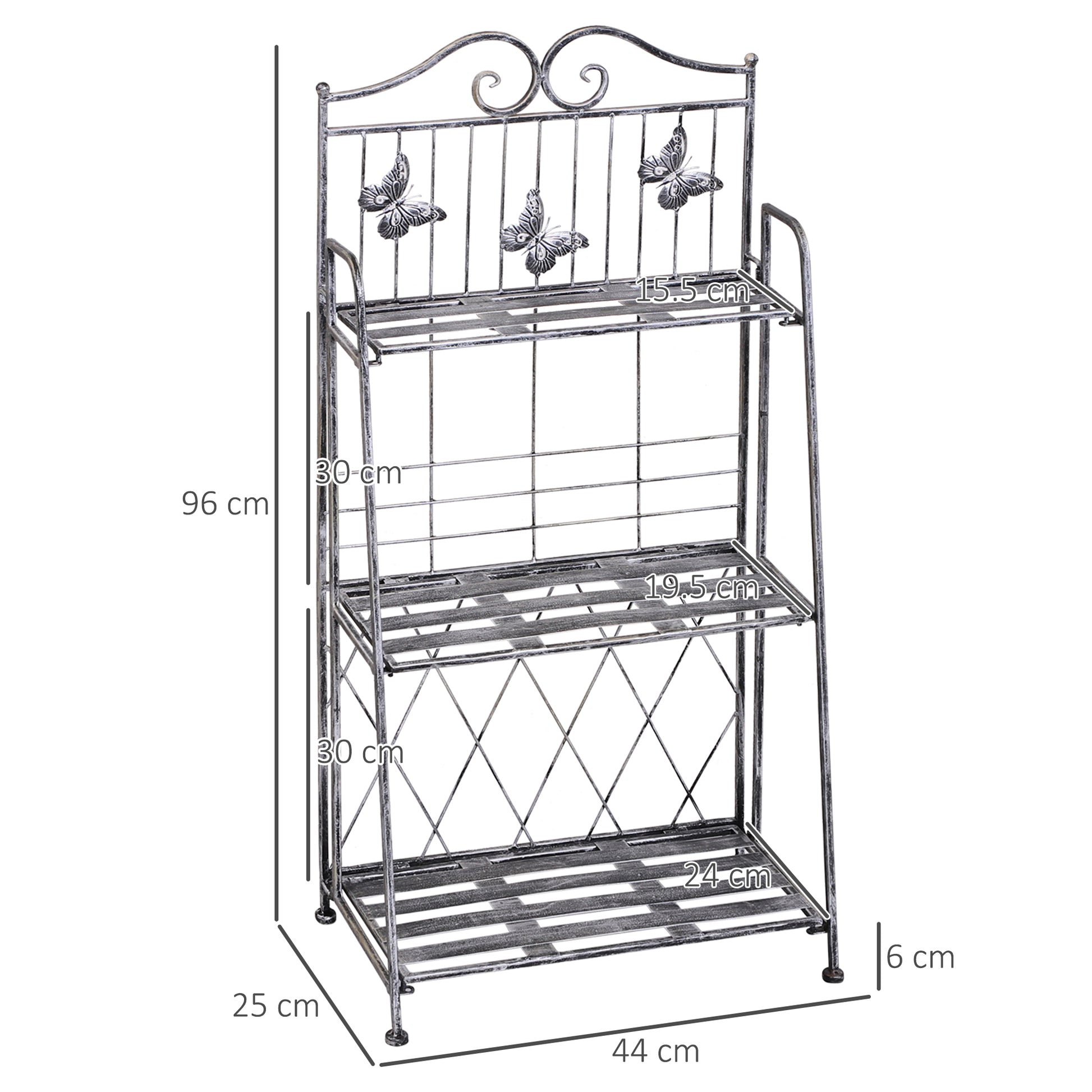 [vendor] 3 Tier Plant Stand Indoor Outdoor, Metal Plant Shelf