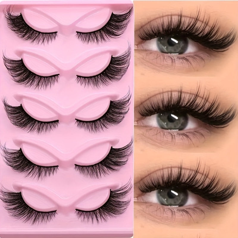 [vendor] 15Pairs Cat Eye Eyelashes 3D Natural False Lashes Fluffy