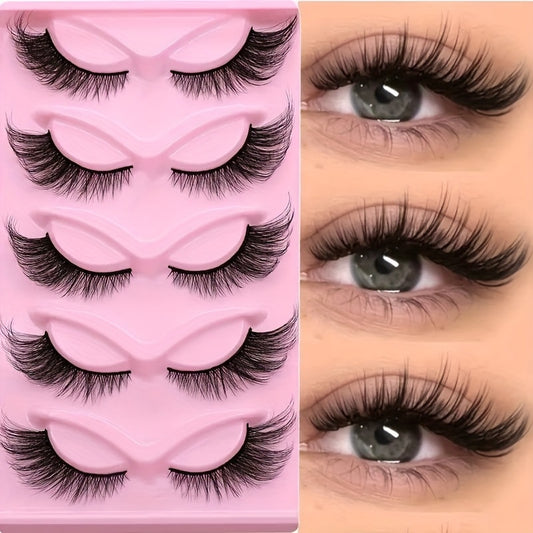 [vendor] 15Pairs Cat Eye Eyelashes 3D Natural False Lashes Fluffy