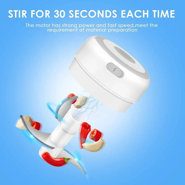 [vendor] Electric 300ML Garlic Press Chopper Chili Onion Fruits