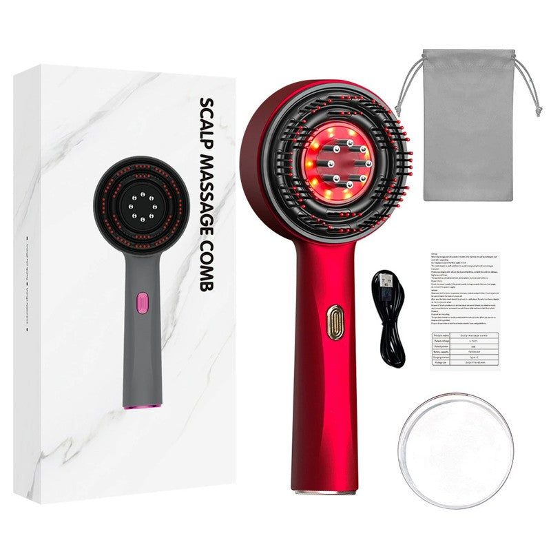 [vendor] Electric Scalp Massage Comb Hair Growth Red Light