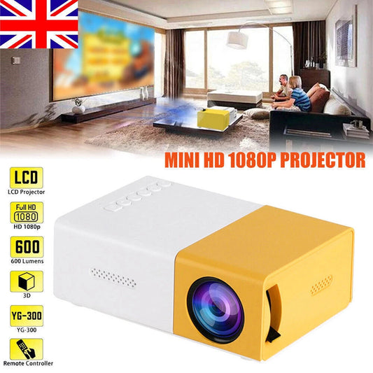 [vendor] Portable Projector 1080P LED Mini Home Cinema Movie