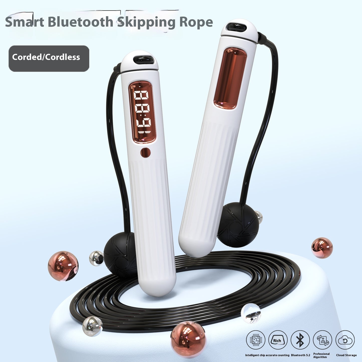 [vendor] Smart Bluetooth Skipping Rope With CounterFitness Weight