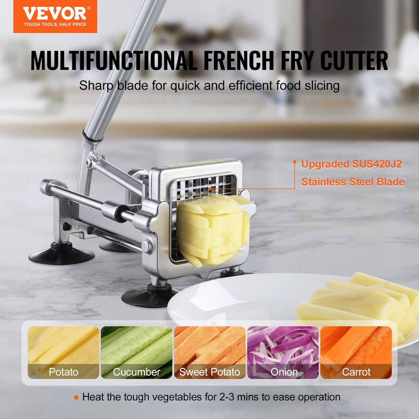 [vendor] French Fry Cutter Stainless Steel Potato Vegetable