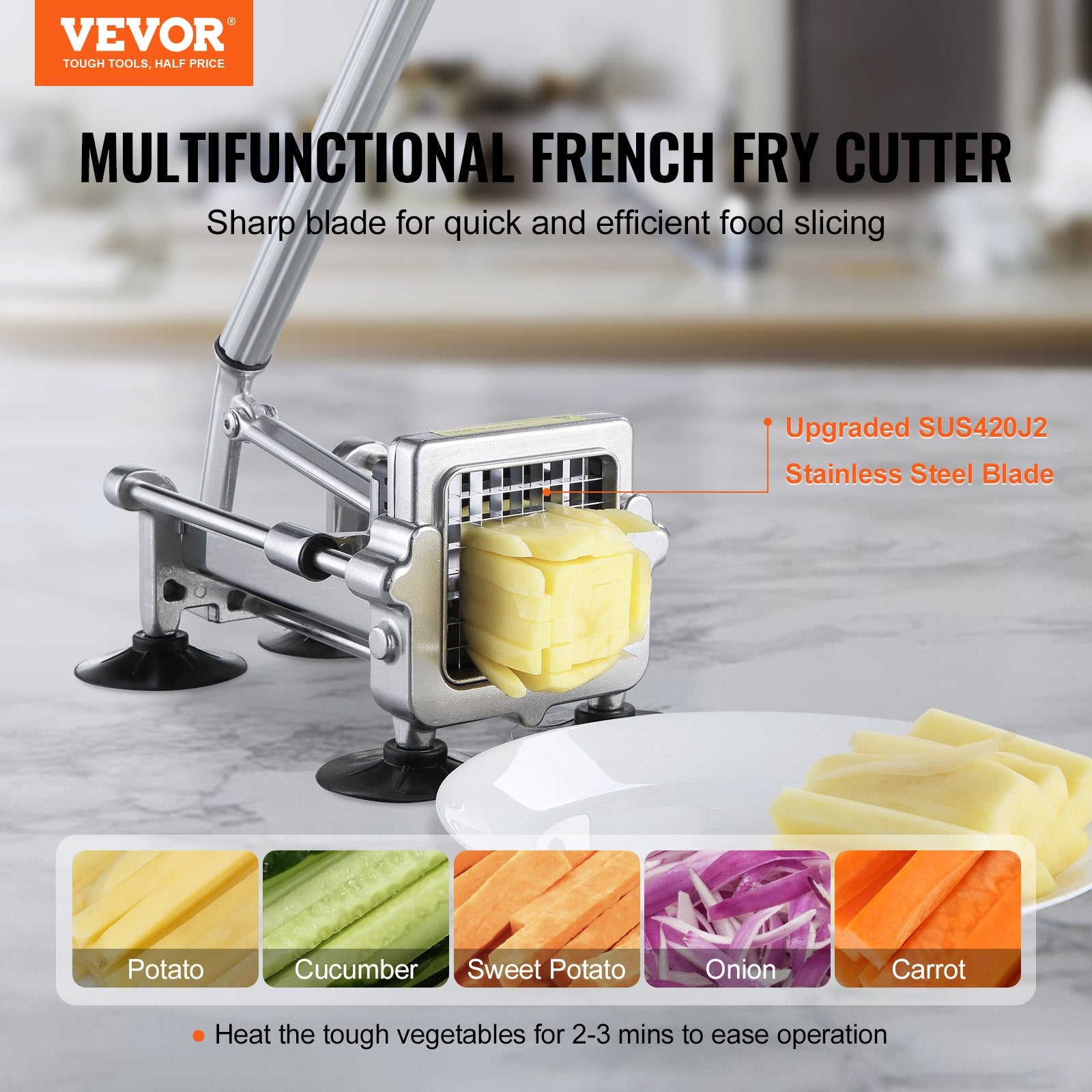 [vendor] French Fry Cutter Stainless Steel Potato Vegetable