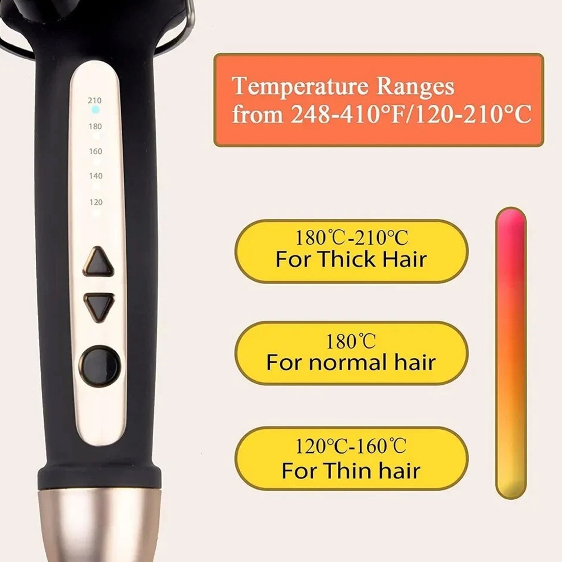 [vendor] Fast Heating Curling Wand 38mm Hair Curler Large Barrel