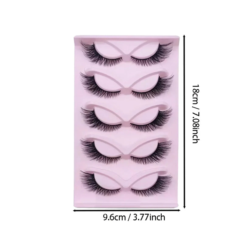 [vendor] 15Pairs Cat Eye Eyelashes 3D Natural False Lashes Fluffy