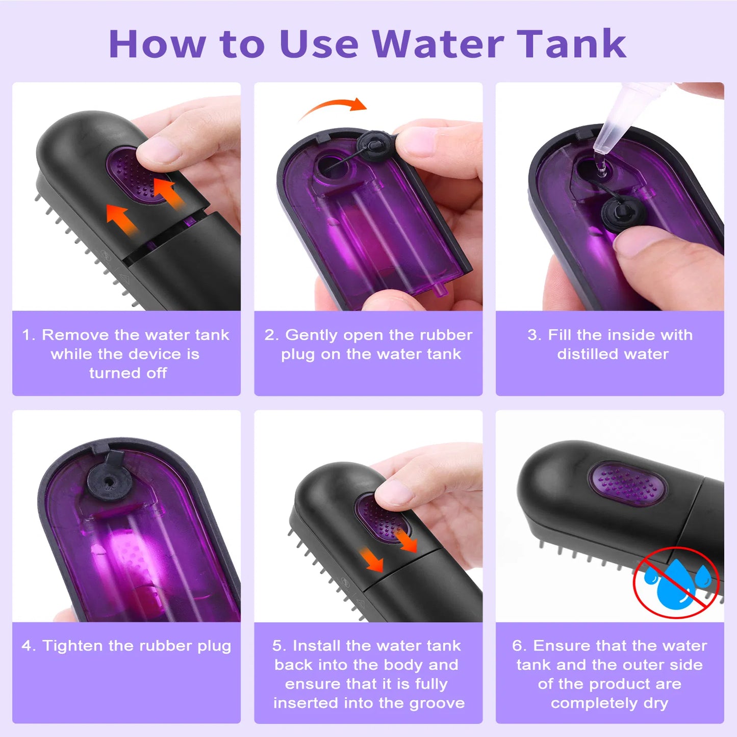 [vendor] Hair Straightener Brush, Ionic Plus Steam Straightening