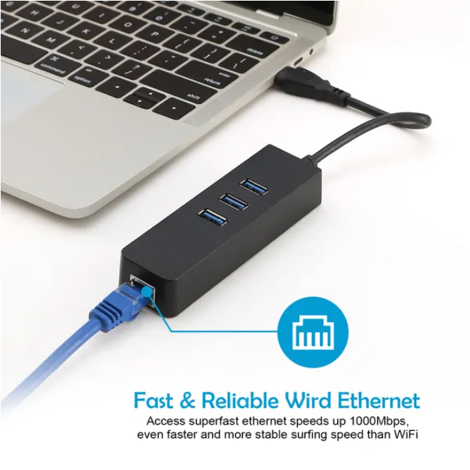 [vendor] 3-Port USB 3.0 Hub Gigabit Ethernet Adapter
