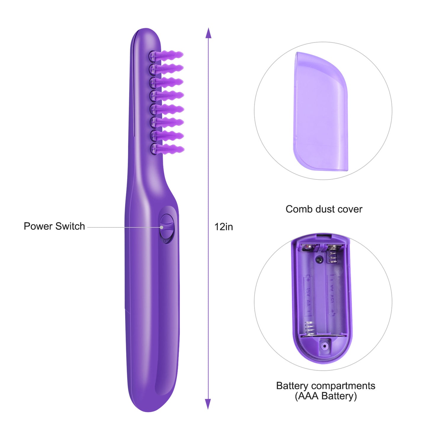 [vendor] Electric Detangling Brush Scalp Massage Hair Brush