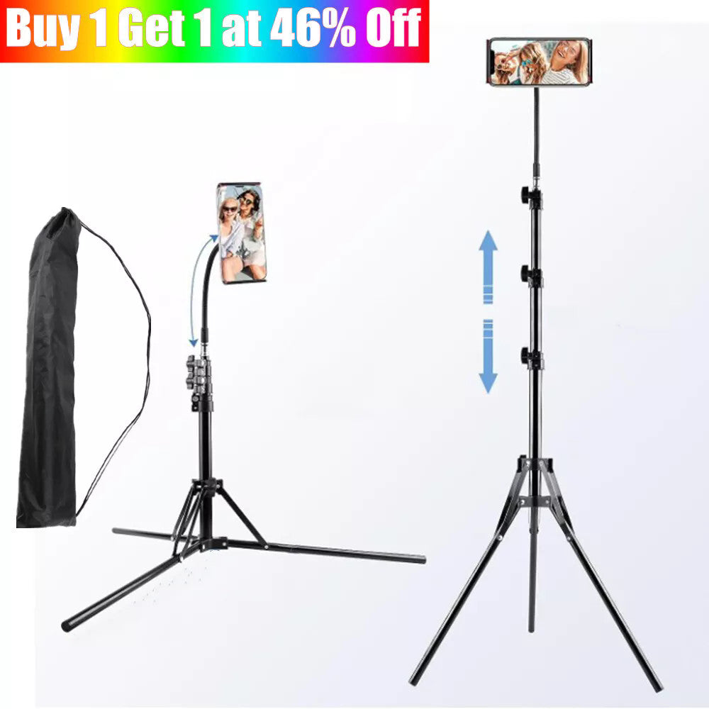 [vendor] 170CM Tall Flexible Phone Tripod With Gooseneck Heavy