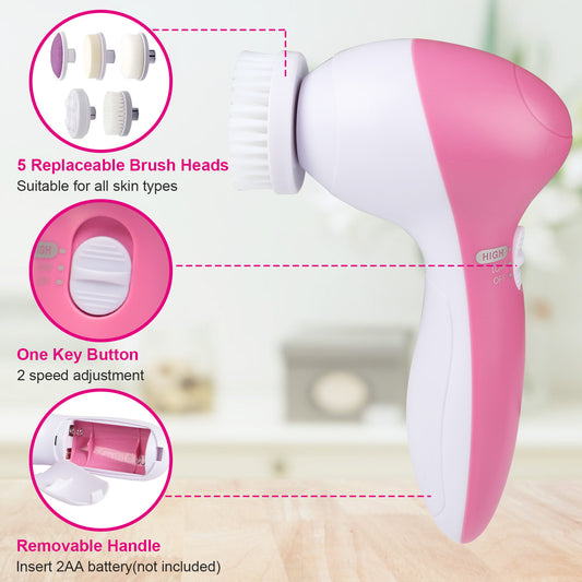 [vendor] 1Pc Facial Cleansing Brush Waterproof Face Spin Cleaning