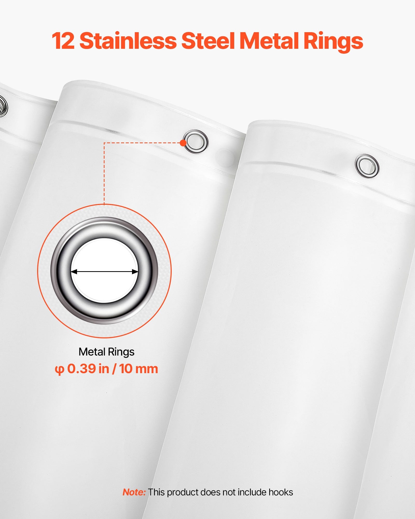 [vendor] Shower Curtain Liner, 8G Heavy-Duty PEVA Shower Liner,