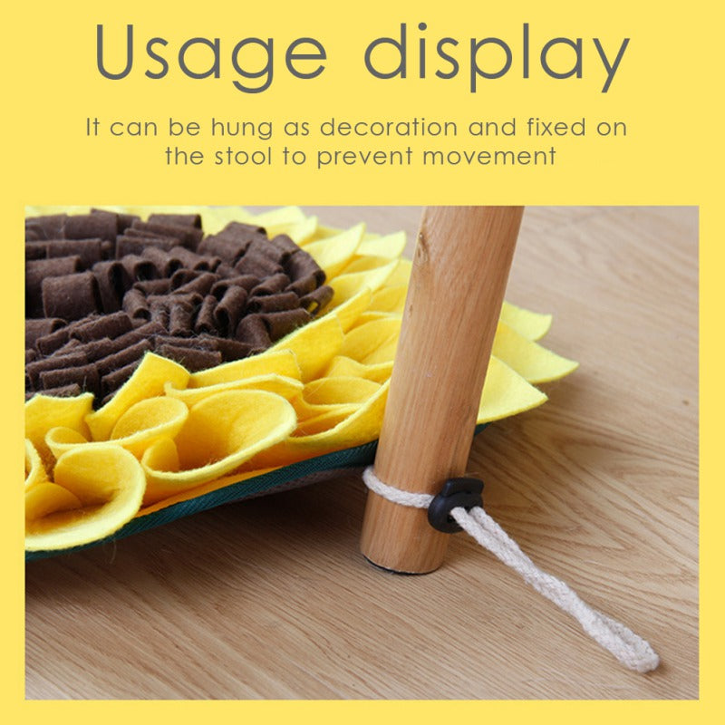 [vendor] Non Slip Dog Sniffing Snuffle Mat Washable Sunflower Slow Feeding