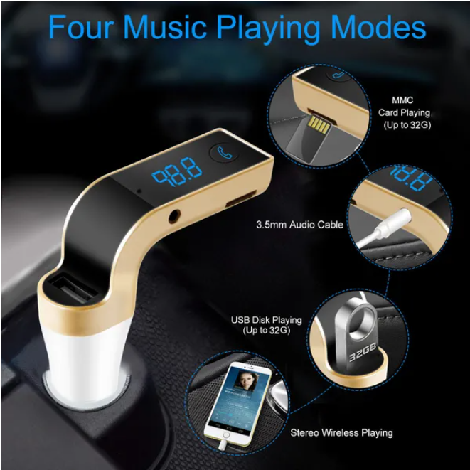[vendor] Car Wireless FM Transmitter USB Charger Hands
